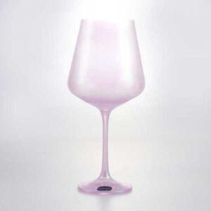 Набор бокалов для вина 570 мл Sandra Crystalex Bohemia розовые2