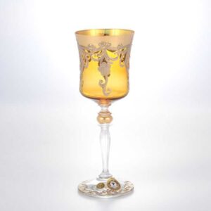 Набор бокалов для вина Грейс Лепка золотая E-S Bohemia 2