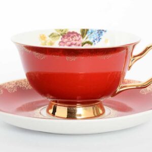Набор чайных пар 220мл красный Royal Classics 2