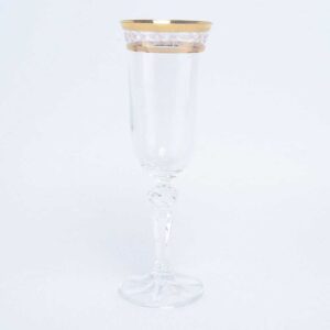 Набор фужеров для шампанского 150 мл Crystalex Кристина Золотой Лист V-D Bohemia 2
