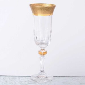 Набор фужеров для шампанского 150 мл Кристина Zvonek Mat Bohemia Gold 2