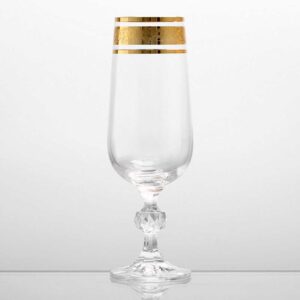 Набор фужеров для шампанского 180 мл Клаудиа Золото V-D Bohemia Gold 2