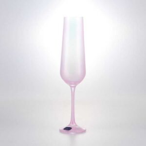Набор фужеров для шампанского 200 мл Sandra Crystalex Bohemia розовые 2