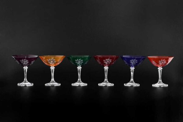 Набор бокалов для мартини 180 мл Цветной Хрусталь R-G Bohemia 2