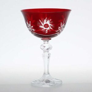 Набор бокалов для мартини 180 мл Красная Цветной Хрусталь R-G Bohemia 2