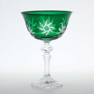 Набор бокалов для мартини 180 мл зеленый Цветной Хрусталь R-G Bohemia 2
