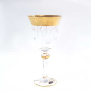 Набор бокалов для вина 220 мл Хрусталь с золотом Max Crystal 27436 2