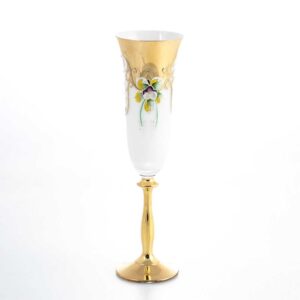 Набор фужеров для шампанского 190 мл Анжела Лепка белая AS Crystal 2