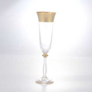 Набор фужеров для шампанского 190 мл Анжела Матовая полоса AS Crystal 2