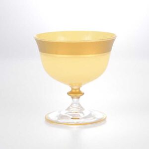 Набор креманок для мартини 105 мл Матовая полоса AS Crystal желтая 2