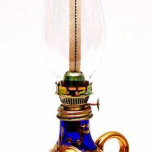 Лампа керосиновая Лепка синяя Bohemia 2