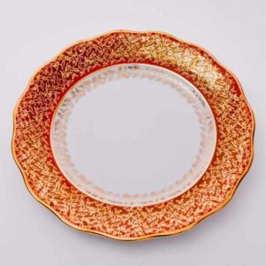 Набор тарелок 24 см лист красный Carlsbad 2