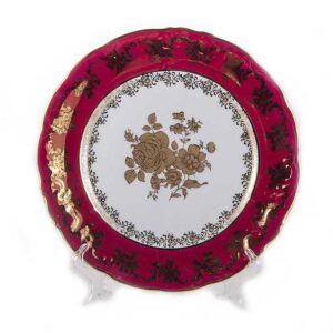 Набор тарелок 24 см Роза Красная Carlsbad2