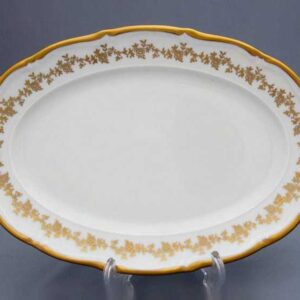 Блюдо овальное 28 см Барокко золото 202 Bavarian Porcelain 2