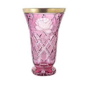 Ваза для цветов 35 см Роза Розовый Arnstadt Kristall 2