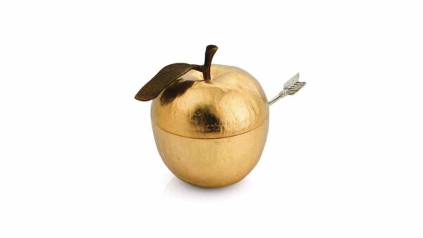 Банка для меда Michael Aram Золотое яблоко 11см золотистая 2