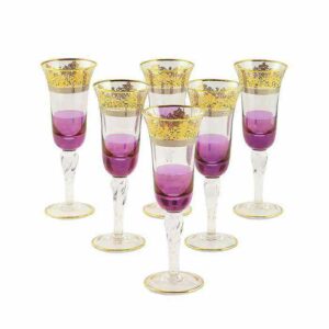 Бокал для шампанского набор 6 шт фиолетовый Migliore Luciana 2
