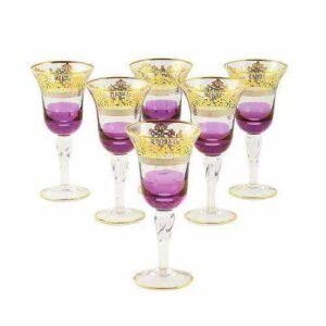 Бокал для вина набор 6 шт фиолетовый Migliore Luciana 2