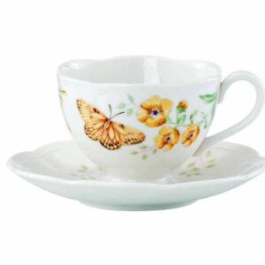 Чашка чайная с блюдцем 240мл Бабочки на лугу Желтушка Lenox 2