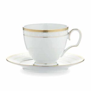Чашка чайная с блюдцем Noritake Хэмпшир золотой кант 250мл 2
