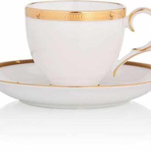 Чашка чайная с блюдцем Noritake Рочель золотой кант 200мл 2