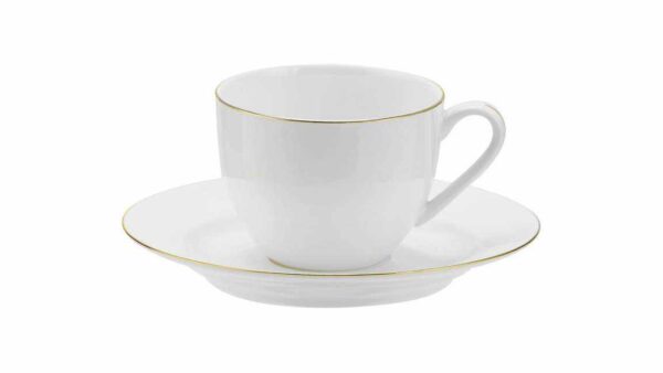 Чашка чайная с блюдцем Royal Worcester Интуиция Золотой кант 220мл 2