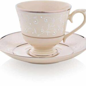 Чашка чайно-кофейная с блюдцем 180мл Чистый жемчуг Lenox 2