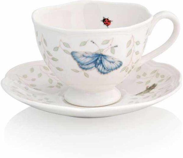 Чашка чайно-кофейная с блюдцем 240мл Бабочки на лугу Lenox 2
