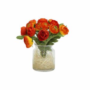Декоративные цветы Купальницы оранжевые в стекл вазе Dream Garden 2