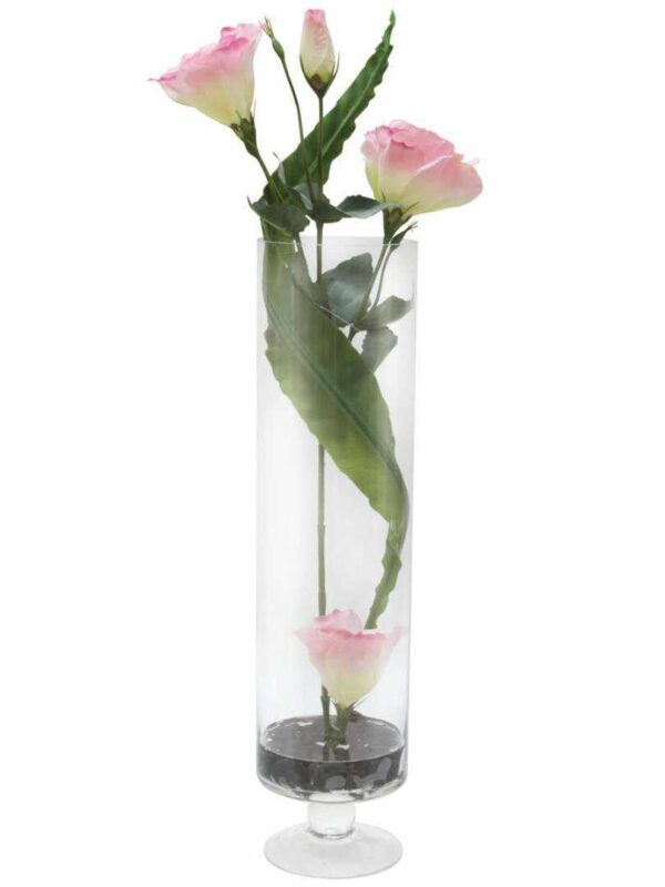 Декорцветы Лизиантус розовый в стеклвазе Dream Garden 2