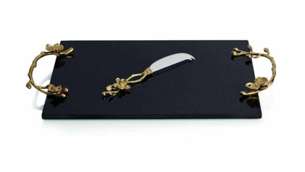 Доска для сыра с ножом Michael Aram Золотая орхидея 2