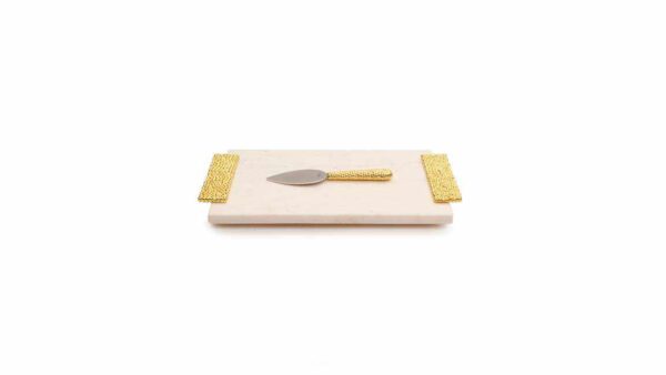 Доска для сыра с ножом Michael Aram Золотые жемчужины 34х20см 2
