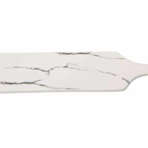 Доска сервировочная с ручкой прямоугольная 46х15см белая фарфор Harman 2