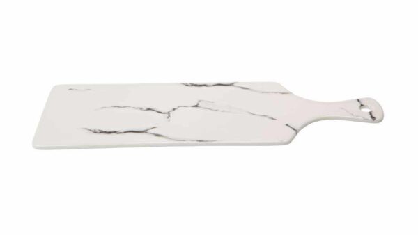 Доска сервировочная с ручкой прямоугольная 46х15см белая фарфор Harman 2