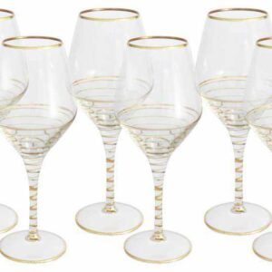 Набор бокалов для вина Спираль золото Same 2