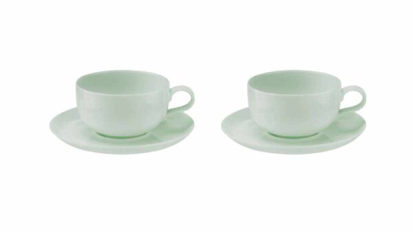 Набор чашек чайных с блюдцем Portmeirion Выбор Портмейрион 340мл 2шт зелёный 2