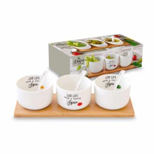 Набор для закуски: 3 салатника 8см с 3 ложками на подносе Kitchen Elements Easy Life (R2S) 2