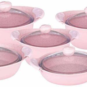Набор посуды с а/п покрытием из 10 5/5 предм крышки стеклянные розовый, OMS, 3014.01.11-Pin 2