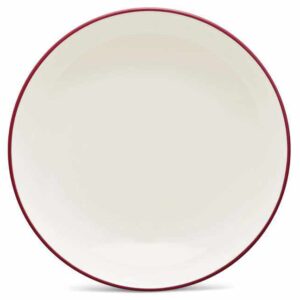 Тарелка закусочная Noritake Цветная волна 21см малиновая тонкий борт 2