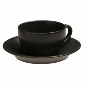 Блюдце для чайной чашки 16 см BLACK Porland 132115 BLACK 2
