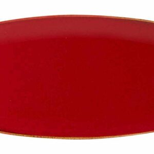 Блюдо прямоугольное с закругленными краями 31X18 см RED Porland 118331 RED 2