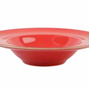 Тарелка глубокая с римом 25 см RED Porland 173925 RED 2