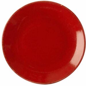Тарелка мелкая без рима 18 см RED Porland 187618 RED 2