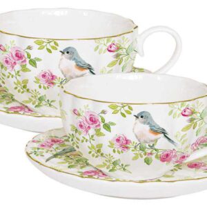 Набор 2 чашки 2 блюдца для кофе Птицы в саду Птицы в саду Easy Life (R2S) 58547 2