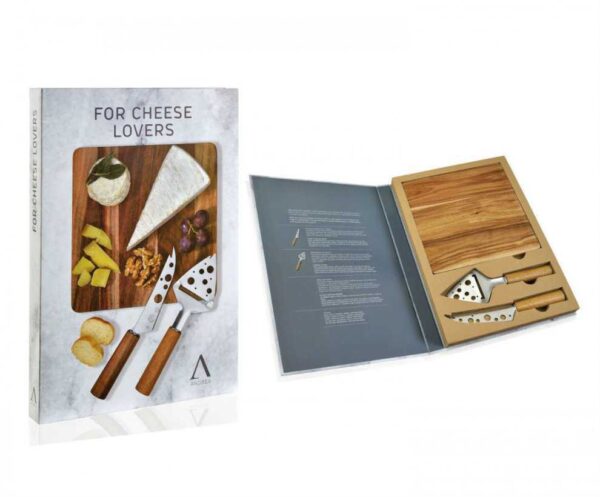 Подарочный набор из 2 ножей и доски для сыра Andrea House