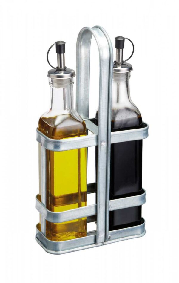 Подставка с 2 бутылками для масла и уксуса Industrial Kitchen Craft