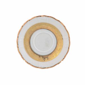 Блюдце кофейное Мария Луиза золотая лента Ivory Тхун 41673 2