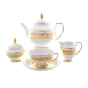 Чайный сервиз Cream Gold 6 персон 17 предметов ФалкенПоцеллан 37513 2