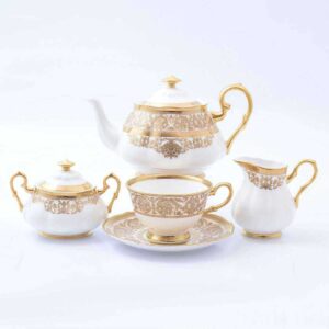 Чайный сервиз Golden Romance Cream Gold 6 персон 17 предметов Prouna 322632