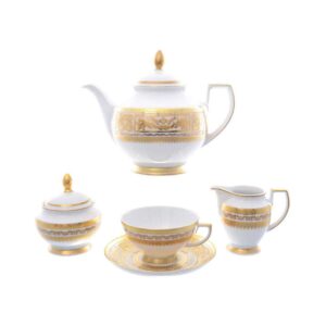 Чайный сервиз на 6 персон Diadem White Creme Gold 15 предметов ФалкенПоцеллан 41133 2